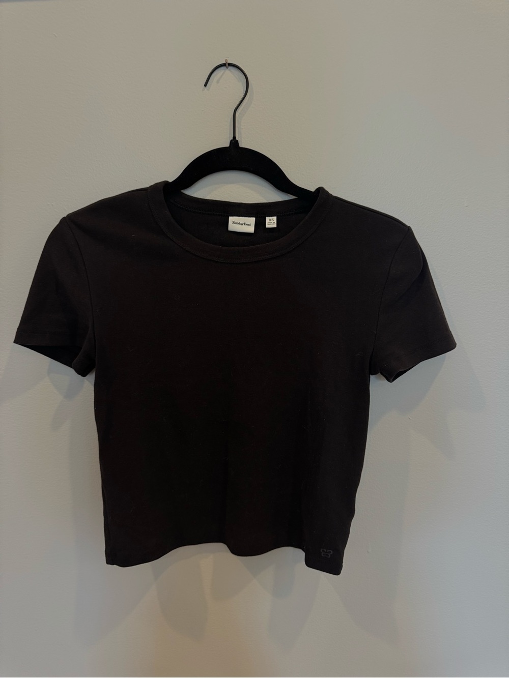 Sunday Best Black Short Sleeve Crop Tee